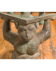 Vintage Bronze Double Monkey Coffee Table Base with Verde Patina-9. Asian & Chinese Furniture, Art, Antiques, Vintage Home Décor for sale at FEA Home