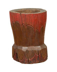 Antique Japanese Wooden Planter with Rustic Appearance and Red Patina-1. Asian & Chinese Furniture, Art, Antiques, Vintage Home Décor for sale at FEA Home