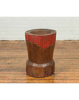Antique Japanese Wooden Planter with Rustic Appearance and Red Patina-3. Asian & Chinese Furniture, Art, Antiques, Vintage Home Décor for sale at FEA Home