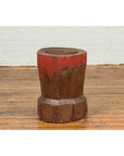 Antique Japanese Wooden Planter with Rustic Appearance and Red Patina-5. Asian & Chinese Furniture, Art, Antiques, Vintage Home Décor for sale at FEA Home