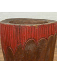 Antique Japanese Wooden Planter with Rustic Appearance and Red Patina-6. Asian & Chinese Furniture, Art, Antiques, Vintage Home Décor for sale at FEA Home