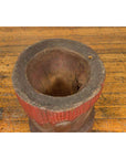 Antique Japanese Wooden Planter with Rustic Appearance and Red Patina-8. Asian & Chinese Furniture, Art, Antiques, Vintage Home Décor for sale at FEA Home