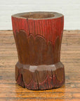 Antique Japanese Wooden Planter with Rustic Appearance and Red Patina-2. Asian & Chinese Furniture, Art, Antiques, Vintage Home Décor for sale at FEA Home
