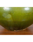 Chinese Contemporary Olive Green Circular Urn with Porcelain Glaze-10. Asian & Chinese Furniture, Art, Antiques, Vintage Home Décor for sale at FEA Home