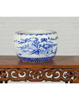 Japanese Meiji Period 19th Century Blue and White Round Porcelain Planter-9. Asian & Chinese Furniture, Art, Antiques, Vintage Home Décor for sale at FEA Home
