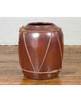 Large Contemporary Thai Monochrome Planter with Rope Accents-12. Asian & Chinese Furniture, Art, Antiques, Vintage Home Décor for sale at FEA Home