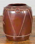 Large Contemporary Thai Monochrome Planter with Rope Accents-2. Asian & Chinese Furniture, Art, Antiques, Vintage Home Décor for sale at FEA Home