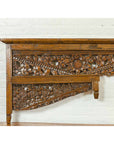 Chinese Architectural Wooden Temple Panel with Detailed Floral Carvings-4. Asian & Chinese Furniture, Art, Antiques, Vintage Home Décor for sale at FEA Home