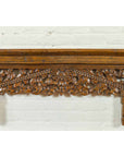 Chinese Architectural Wooden Temple Panel with Detailed Floral Carvings-5. Asian & Chinese Furniture, Art, Antiques, Vintage Home Décor for sale at FEA Home