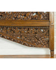 Chinese Architectural Wooden Temple Panel with Detailed Floral Carvings-10. Asian & Chinese Furniture, Art, Antiques, Vintage Home Décor for sale at FEA Home