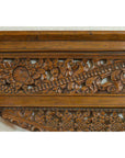Chinese Architectural Wooden Temple Panel with Detailed Floral Carvings-6. Asian & Chinese Furniture, Art, Antiques, Vintage Home Décor for sale at FEA Home