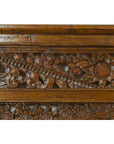 Chinese Architectural Wooden Temple Panel with Detailed Floral Carvings-7. Asian & Chinese Furniture, Art, Antiques, Vintage Home Décor for sale at FEA Home