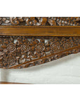 Chinese Architectural Wooden Temple Panel with Detailed Floral Carvings-8. Asian & Chinese Furniture, Art, Antiques, Vintage Home Décor for sale at FEA Home