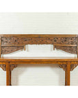 Chinese Architectural Wooden Temple Panel with Detailed Floral Carvings-3. Asian & Chinese Furniture, Art, Antiques, Vintage Home Décor for sale at FEA Home