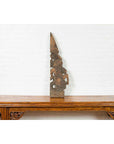 Antique Indonesian Carved Wooden Triangular Fragment Depicting a Falling Figure-8. Asian & Chinese Furniture, Art, Antiques, Vintage Home Décor for sale at FEA Home