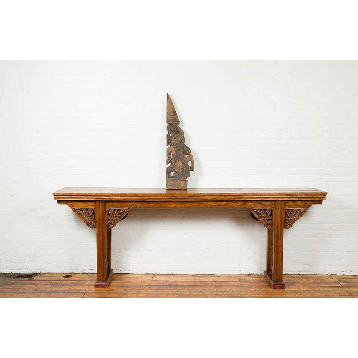 Antique Indonesian Carved Wooden Triangular Fragment Depicting a Falling Figure-9. Asian & Chinese Furniture, Art, Antiques, Vintage Home Décor for sale at FEA Home