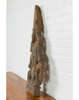 Antique Indonesian Carved Wooden Triangular Fragment Depicting a Falling Figure-3. Asian & Chinese Furniture, Art, Antiques, Vintage Home Décor for sale at FEA Home