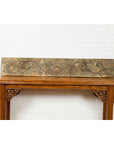 Antique Indonesian Painted and Carved Wood Door Panel with Scrolls and Foliage-5. Asian & Chinese Furniture, Art, Antiques, Vintage Home Décor for sale at FEA Home
