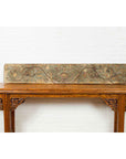 Antique Indonesian Painted and Carved Wood Door Panel with Scrolls and Foliage-6. Asian & Chinese Furniture, Art, Antiques, Vintage Home Décor for sale at FEA Home