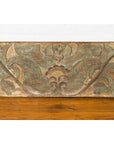 Antique Indonesian Painted and Carved Wood Door Panel with Scrolls and Foliage-9. Asian & Chinese Furniture, Art, Antiques, Vintage Home Décor for sale at FEA Home