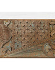 Pair of Indonesian Antique Carved Wood Overdoor Panels with Traces of Blue Paint-14. Asian & Chinese Furniture, Art, Antiques, Vintage Home Décor for sale at FEA Home