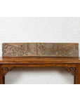 Pair of Indonesian Antique Carved Wood Overdoor Panels with Traces of Blue Paint-16. Asian & Chinese Furniture, Art, Antiques, Vintage Home Décor for sale at FEA Home