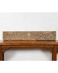 Pair of Indonesian Antique Carved Wood Overdoor Panels with Traces of Blue Paint-17. Asian & Chinese Furniture, Art, Antiques, Vintage Home Décor for sale at FEA Home