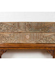 Pair of Indonesian Antique Carved Wood Overdoor Panels with Traces of Blue Paint-2. Asian & Chinese Furniture, Art, Antiques, Vintage Home Décor for sale at FEA Home