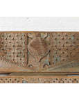 Pair of Indonesian Antique Carved Wood Overdoor Panels with Traces of Blue Paint-8. Asian & Chinese Furniture, Art, Antiques, Vintage Home Décor for sale at FEA Home