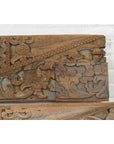 Pair of Indonesian Antique Carved Wood Overdoor Panels with Traces of Blue Paint-9. Asian & Chinese Furniture, Art, Antiques, Vintage Home Décor for sale at FEA Home