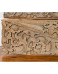 Pair of Indonesian Antique Carved Wood Overdoor Panels with Traces of Blue Paint-10. Asian & Chinese Furniture, Art, Antiques, Vintage Home Décor for sale at FEA Home