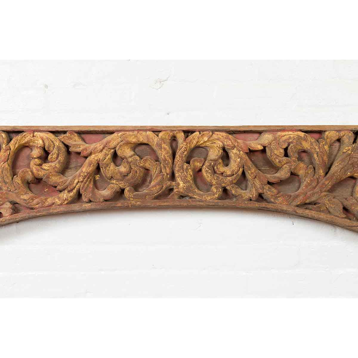 Antique Indonesian Carved and Painted Architectural Panel with Rinceaux Frieze-6. Asian & Chinese Furniture, Art, Antiques, Vintage Home Décor for sale at FEA Home