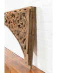 Antique Indonesian Carved and Painted Architectural Panel with Rinceaux Frieze-10. Asian & Chinese Furniture, Art, Antiques, Vintage Home Décor for sale at FEA Home