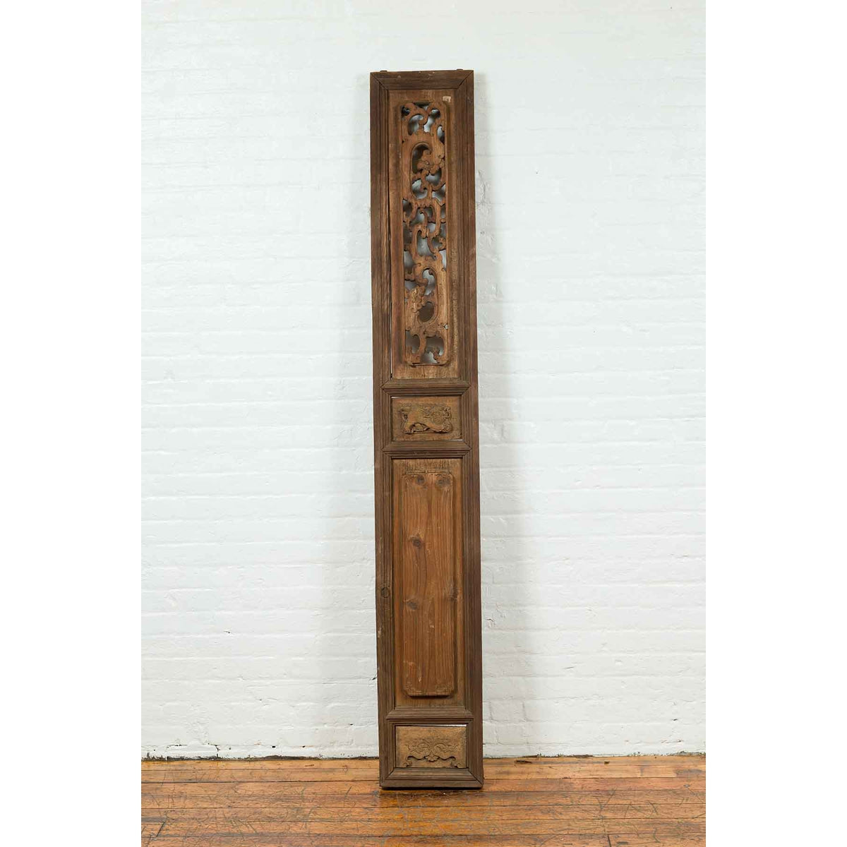 Chinese 19th Century Carved Wooden Architectural Panel with Clouds and Lion-3. Asian & Chinese Furniture, Art, Antiques, Vintage Home Décor for sale at FEA Home