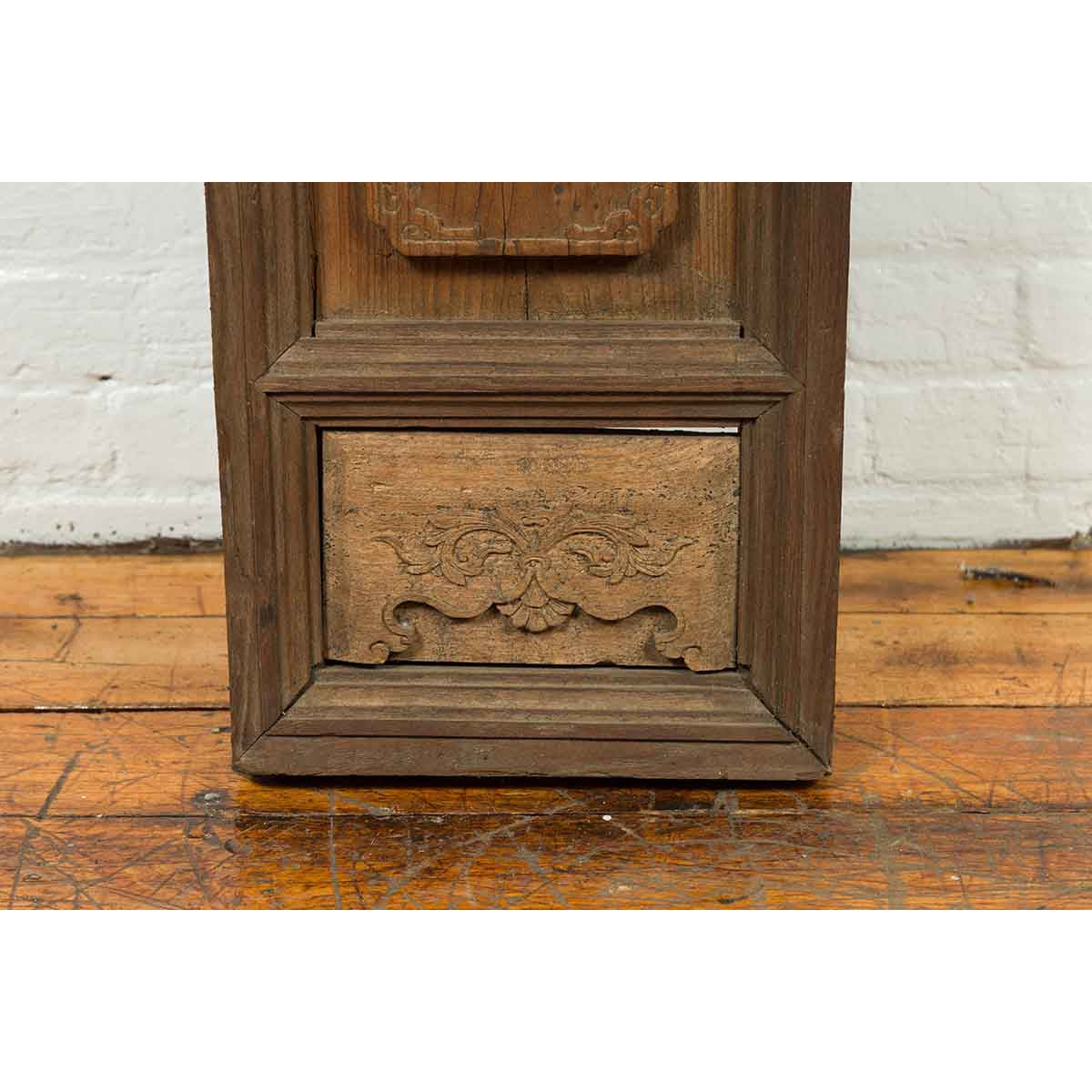 Chinese 19th Century Carved Wooden Architectural Panel with Clouds and Lion-7. Asian & Chinese Furniture, Art, Antiques, Vintage Home Décor for sale at FEA Home