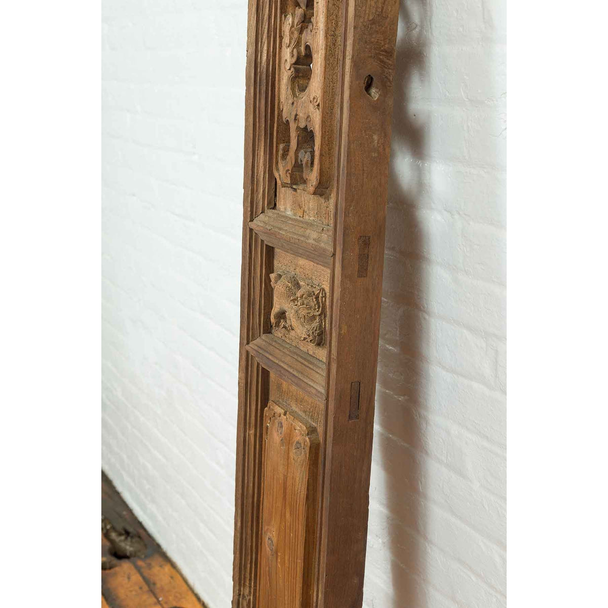 Chinese 19th Century Carved Wooden Architectural Panel with Clouds and Lion-12. Asian & Chinese Furniture, Art, Antiques, Vintage Home Décor for sale at FEA Home