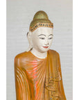 Vintage Thai Hand Painted and Gilt Buddha in Mandalay Style with Jewelry Motifs-5. Asian & Chinese Furniture, Art, Antiques, Vintage Home Décor for sale at FEA Home