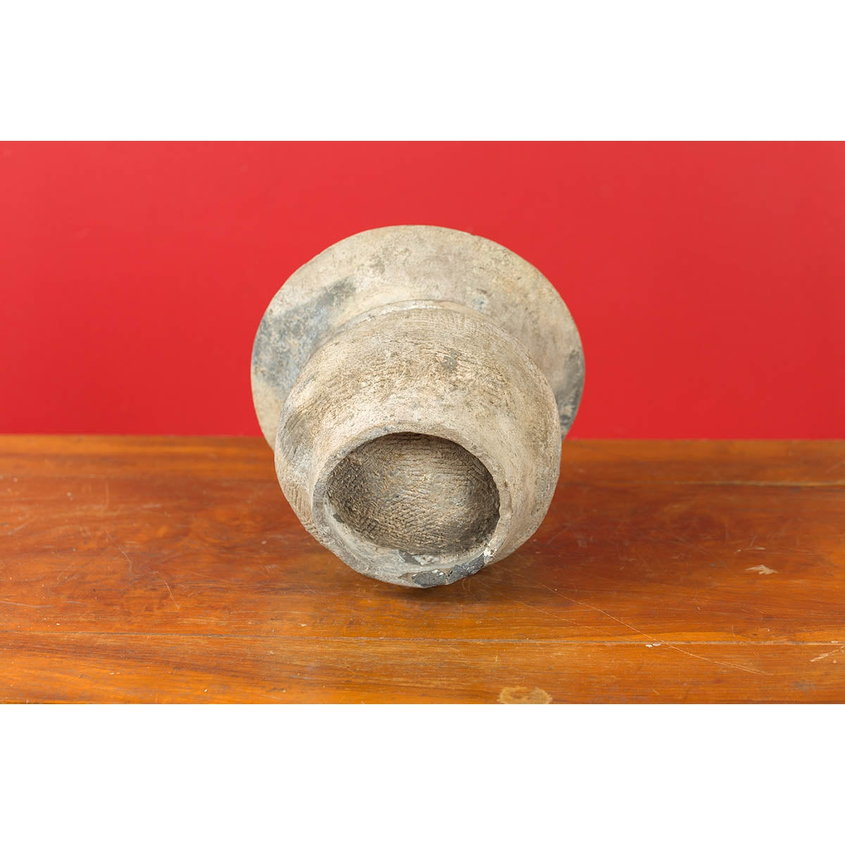 Petite Chinese Han Dynasty Terracotta Vessel with Incised Accents-11. Asian & Chinese Furniture, Art, Antiques, Vintage Home Décor for sale at FEA Home