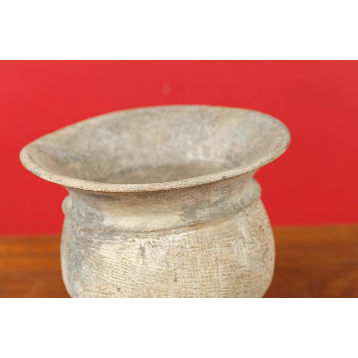 Petite Chinese Han Dynasty Terracotta Vessel with Incised Accents-5. Asian & Chinese Furniture, Art, Antiques, Vintage Home Décor for sale at FEA Home