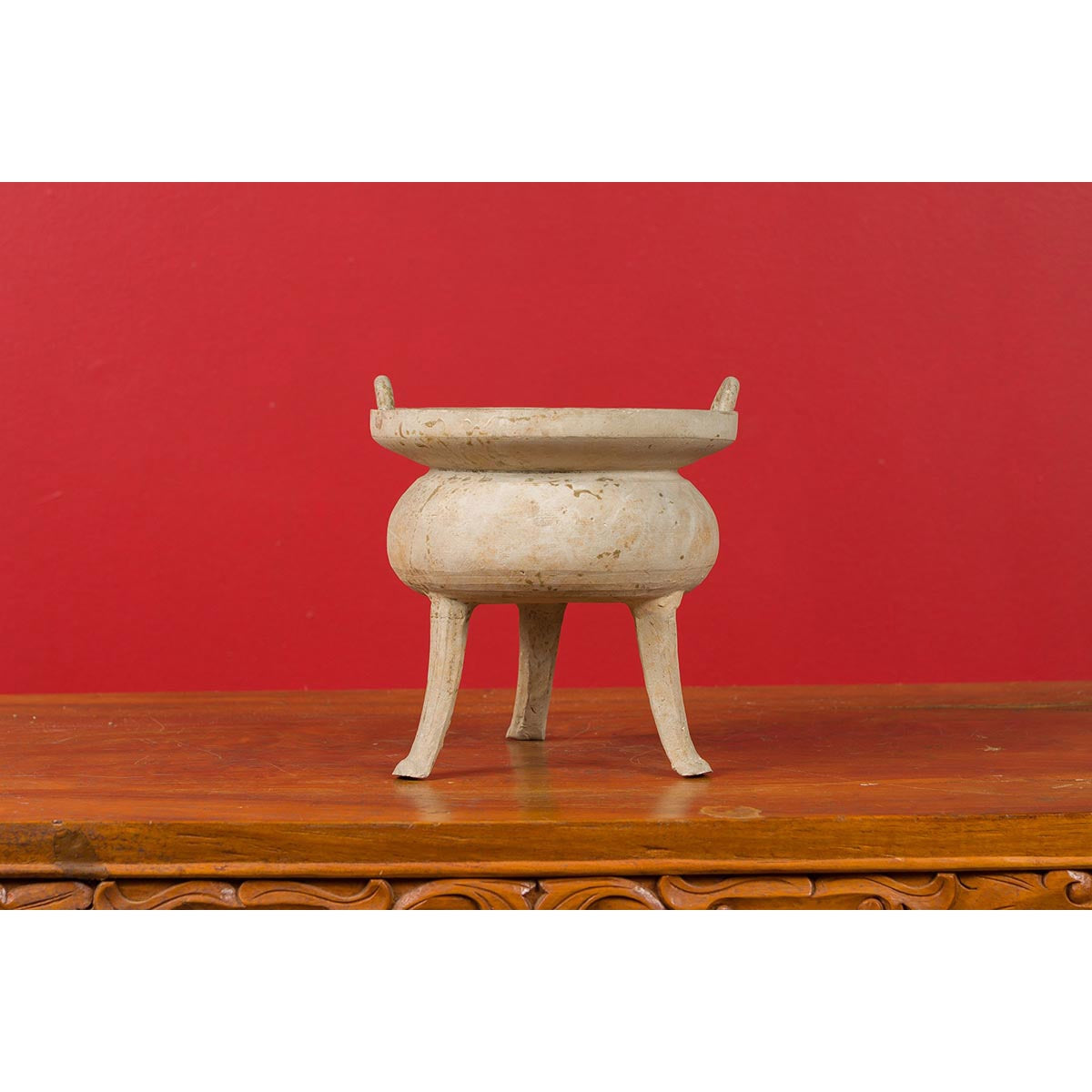 Chinese Han Dynasty Period Incense Burner circa 202 BC-200 AD with Tripod Base-10. Asian & Chinese Furniture, Art, Antiques, Vintage Home Décor for sale at FEA Home