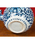 Chinese Vintage Blue and White Porcelain Teapot with Scrolling Foliage Decor-11. Asian & Chinese Furniture, Art, Antiques, Vintage Home Décor for sale at FEA Home
