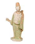 Chinese Ming Dynasty Terracotta Courtsman Statuette with Original Polychromy-1. Asian & Chinese Furniture, Art, Antiques, Vintage Home Décor for sale at FEA Home