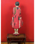 Thai Carved and Painted Wooden Monk Statue with Dispelling of Fear Gesture-15. Asian & Chinese Furniture, Art, Antiques, Vintage Home Décor for sale at FEA Home