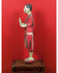 Thai Carved and Painted Wooden Monk Statue with Dispelling of Fear Gesture-14. Asian & Chinese Furniture, Art, Antiques, Vintage Home Décor for sale at FEA Home