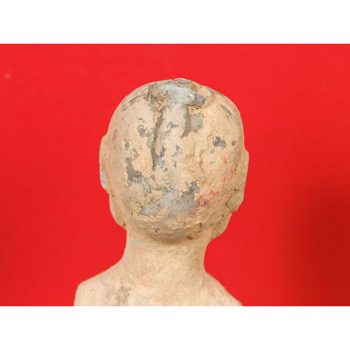Chinese Western Han Dynasty Polychrome Sculpture with Original Polychromy-10. Asian & Chinese Furniture, Art, Antiques, Vintage Home Décor for sale at FEA Home
