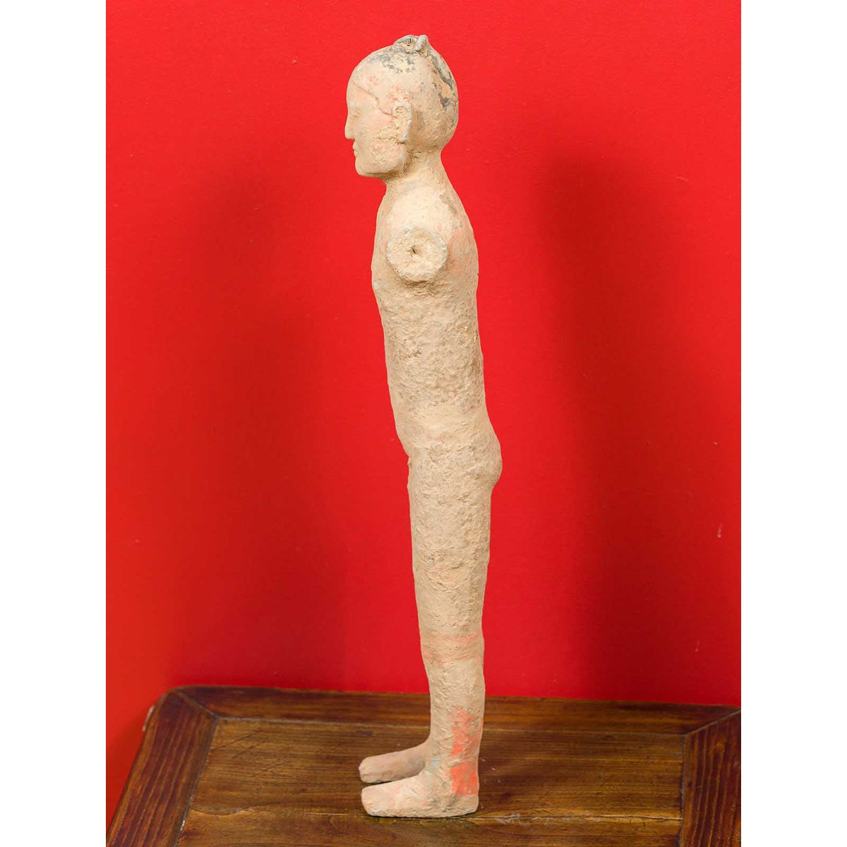 Chinese Western Han Dynasty Polychrome Sculpture with Original Polychromy-5. Asian & Chinese Furniture, Art, Antiques, Vintage Home Décor for sale at FEA Home