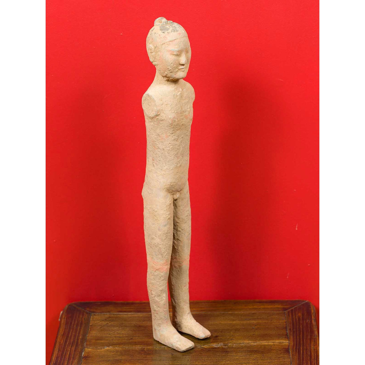 Chinese Western Han Dynasty Polychrome Sculpture with Original Polychromy-3. Asian & Chinese Furniture, Art, Antiques, Vintage Home Décor for sale at FEA Home