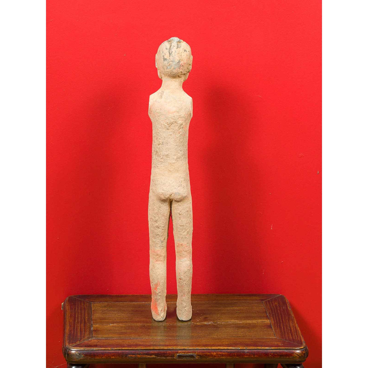 Chinese Western Han Dynasty Polychrome Sculpture with Original Polychromy-6. Asian & Chinese Furniture, Art, Antiques, Vintage Home Décor for sale at FEA Home