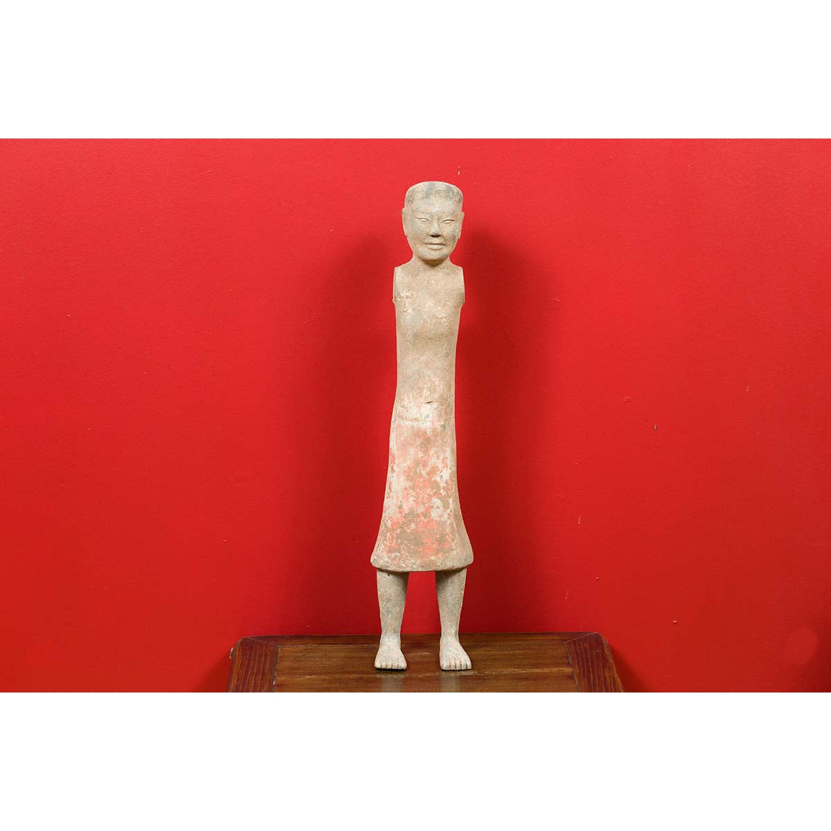 Western Han Dynasty 206 BC-24 AD Chinese Figuring with Original Polychromy-3. Asian & Chinese Furniture, Art, Antiques, Vintage Home Décor for sale at FEA Home