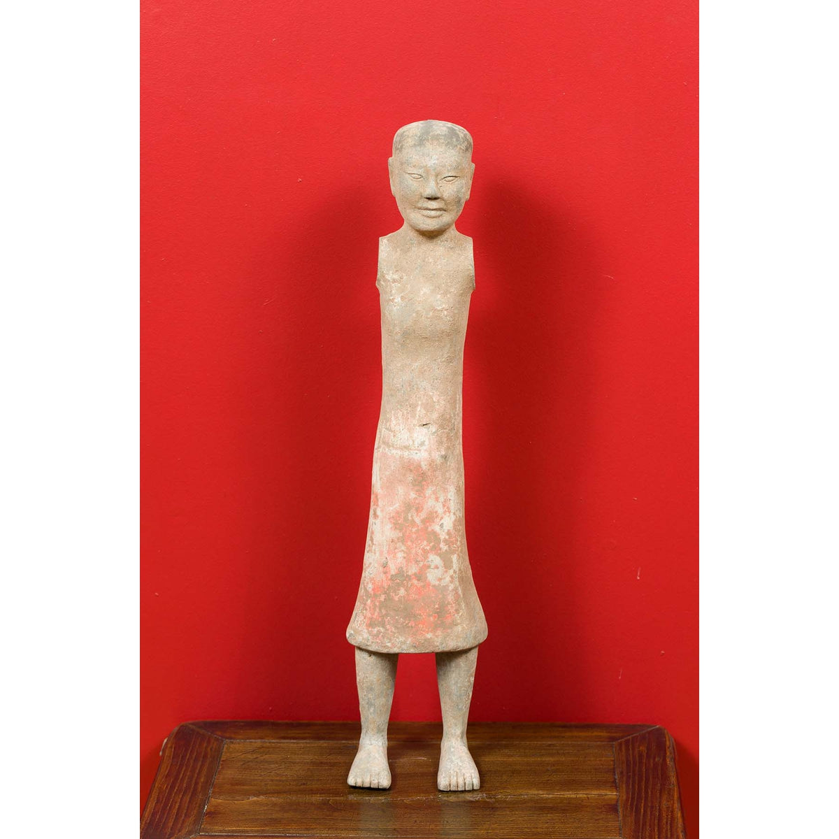 Western Han Dynasty 206 BC-24 AD Chinese Figuring with Original Polychromy-2. Asian & Chinese Furniture, Art, Antiques, Vintage Home Décor for sale at FEA Home